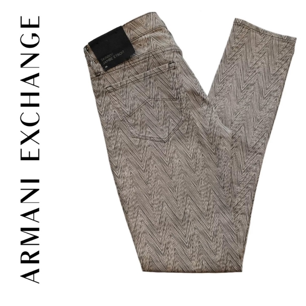 Armani Exchange Chevron Skinny Jeans